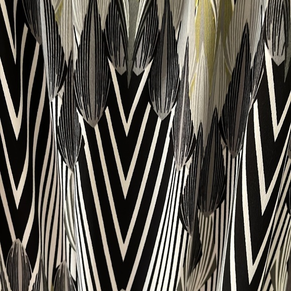 Wet Seal tie neck, backless maxi dress. Colors of Black/ green/ yellow/ black. S - Picture 9 of 10